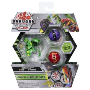 “Bakugan Armored Alliance Starter Pack Trading Card and Figures – Dragonoid, Trox and Hydorous”