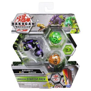“Bakugan Armored Alliance Starter Pack Trading Card and Figures – Gillator, Trox and Centipod”
