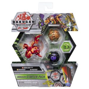 “Bakugan Armored Alliance Starter Pack Trading Card and Figures – Howlkor, Dragonoid and Pegatrix”