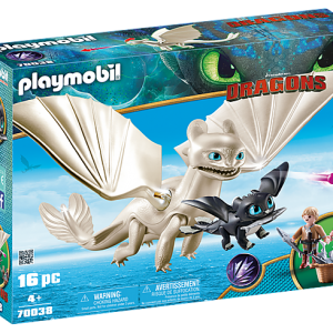 Playmobil Dragons - 70038 Light Fury and Baby Dragon with Kids