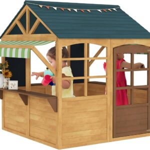 AIYAPLAY Wooden Playhouse for Kids