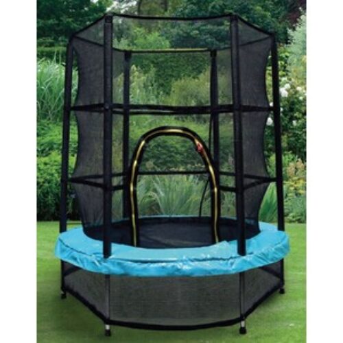 4.5ft Trampoline with Net – Black