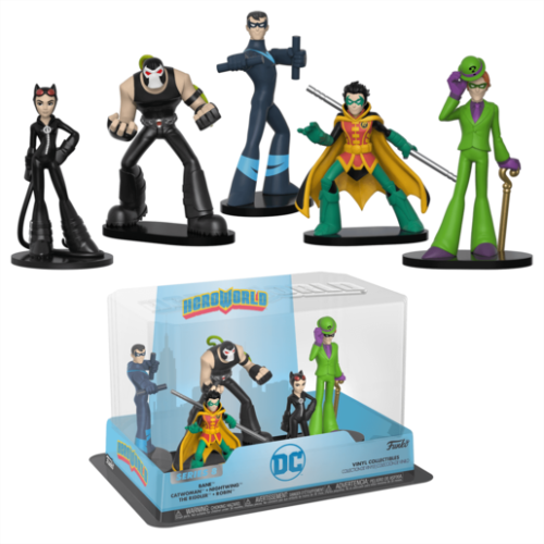 “Funko Pop! HeroWorld: DC Comics – Bane, Catwoman, Nightwing, The Riddler and Robin”