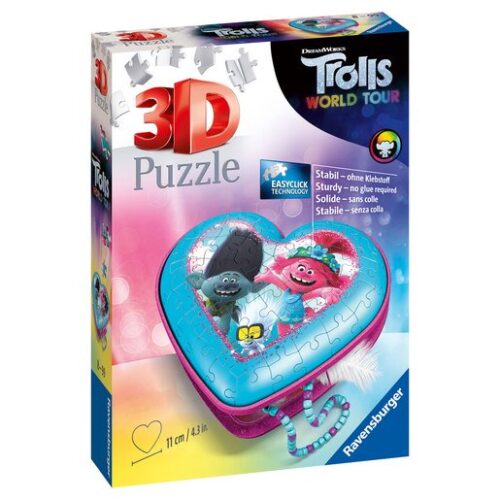 Ravensburger DreamWorks Trolls World Tour Heart Shaped 3D Puzzle – 54pcs.