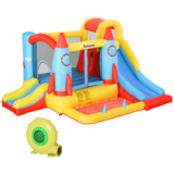 Outsunny Bounce Castle Inflatable Trampoline Slide Pool Rocket Design