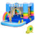 Outsunny Kids Bounce Castle Inflatable House with Trampoline Pool Climbing Wall with Inflator Carrybag,